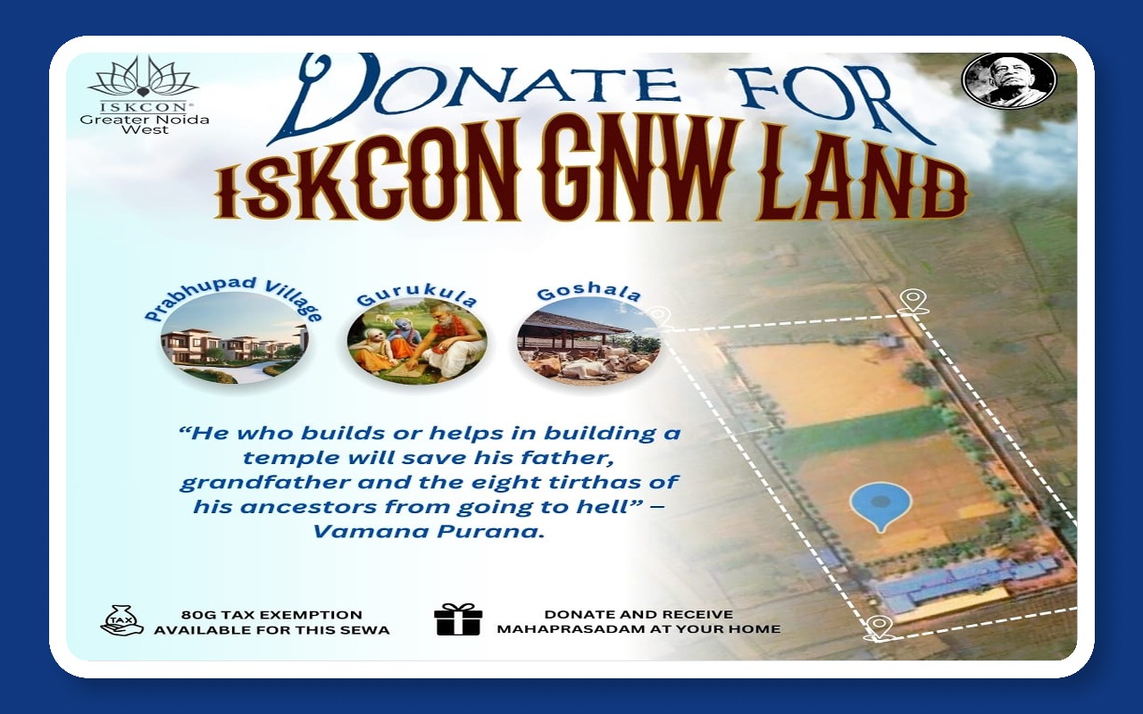 ISKCON Temple Land Donation: Greater Noida West